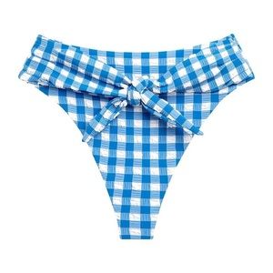 Montce Blue Gingham Paula Tie-Up Bikini Bottom